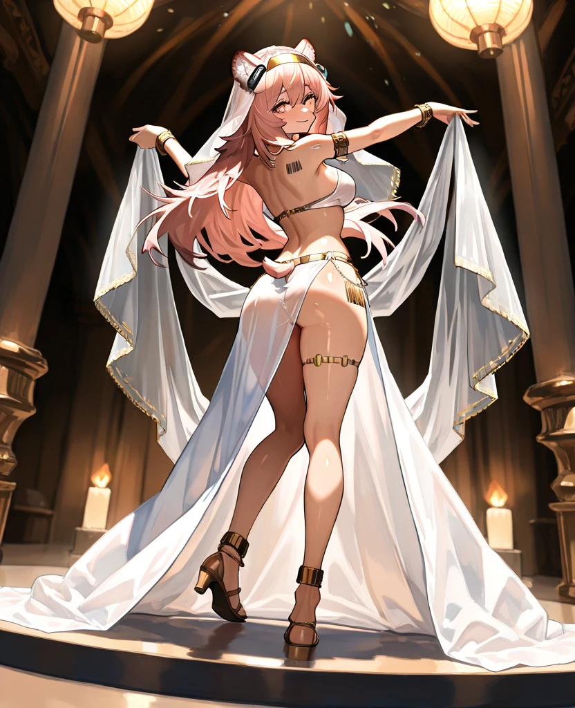 Anime adulte woman, priestress, see-through white dress, wet body, light aura, church background, cleavage, has magician staff with light white crystal, hands with five fingers, anime style, big breasts