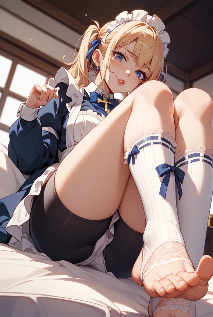 ulzzang-6500-v1.1, (Raw photo:1.2), (Photorealistic:1.4), Beautiful detailed girl, Very detailed eyes and face, Beautiful detailed eyes, Ridiculous, Incredibly ridiculous, huge filesize, ultra- detailed, High resolution, Very detailed, Best Quality, Masterpiece, ((Japanese girls' high school uniform)), illustration, Very detailed, TS, unified, 8k wallpaper, amazing, Fine details, Masterpiece, Best Quality, Highly detailed ticker uniform 8k wallpaper, Light on Face, Cinematic lighting, a 1girl, , ((wear White panties), ((dinamic pose))), (Camel toe), (half), (pantyhose), (knee-bending leg sitting)) --auto