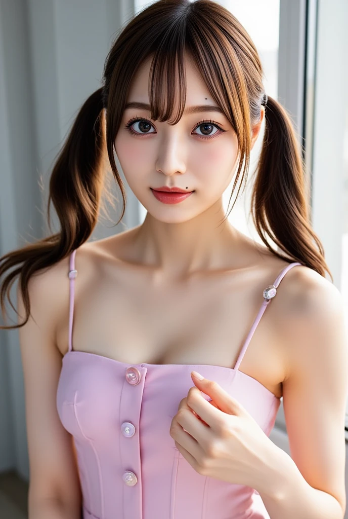 NSFW、High resolution、High level image quality、8K、real live action、borngraphy、baby face、highest quality、masterpiece、erotic、born徒、pink good,white skin,kneelesh colored pantyhose),Detailed panty pattern、panties focus、pink panties、absurd,small face、small breasts、part the bangs from the middle、,(cold look<tight eyes,glare,bullish,thin anger)、masterpiece,highest quality、Super high resolution,born,Len,beautiful,one person, solo,dark look,small breasts,whole body、very nice、JK,女子高born,woman, Are standing,(Photoreal:1.37)、photon mapping,realistic、かわいいsmall face,brown eyes、18-year-old、(red bow tie),Roll up your skirt