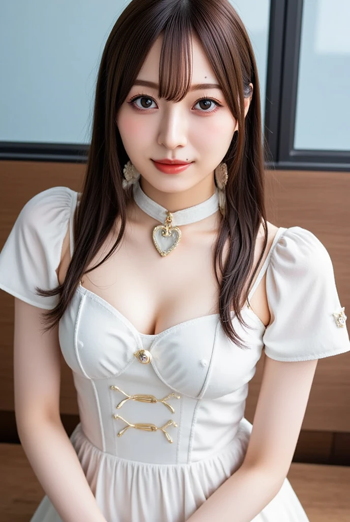 costume , stage ,(((live-action:1.5))), ((Realistic Beautiful Girls:1.3 , Japanese idols)) , ((Realistic sunlight  , 8k , top quality masterpieces:1.3)) ,  details , natural bangs , female ,  , twin tails,