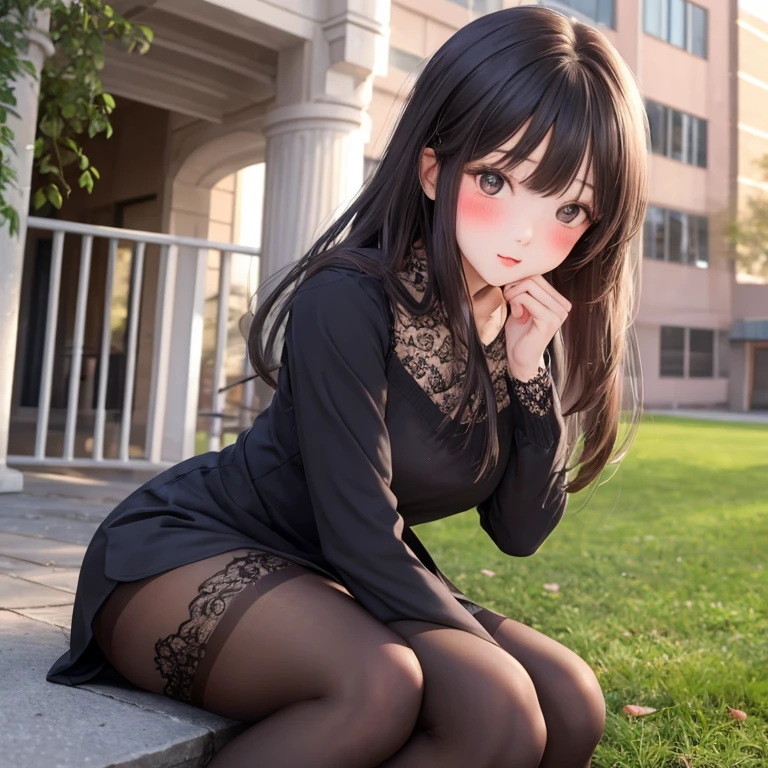 ulzzang-6500-v1.1, (Raw photo:1.2), (Photorealistic:1.4), Beautiful detailed girl, Very detailed eyes and face, Beautiful detailed eyes, Ridiculous, Incredibly ridiculous, Huge file size, Ultra detailed, High Definition, Very detailed, Best quality, Masterpiece, Kemomimi, ((Japan Girls' High School Uniform)), Illustration, Very detailed, CG, Unification, 8k wallpaper, fantastic, fine detail, masterpiece, best quality, highly detailed cg uniform 8k wallpaper, light on face, movie lighting, 1 year old girl, (without panties)), ((dynamic pose))), (camel toe), (half), (pantyhose), (knee bending leg sitting)) --auto --s2