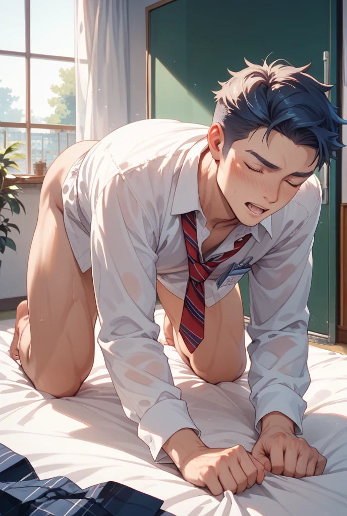 (showing poop Massey cum ass hole) Pain reaction (crying too much) K-pop(Tied with rope) (ware suit pant tie) Muses Erato, perfect penis perfect dick Perfect (big cock cum sperm) (masturbation) Handsome man, black-haired, hair falls on your face, Mesmerizing brown eyes, laying on bed back view spreading legs, round butt, cum ,