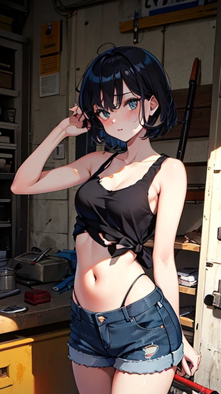 Erotic underwear, short hair, poor breasts, a black face --auto --s2