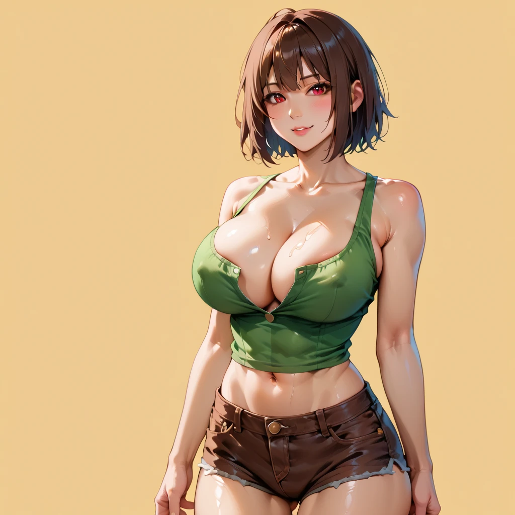 ((Fubuki)) hero alias Blizzard de One Punch Man sexy ((big breast )) ((lleva un vestido largo))) (((con la pierna descubierta verde oscuro ajustado cuello de tortuga)))(tiene un abrigo de piel de oso), ((collar de perlas)), ((imagen cuerpo completo)), que parezca un render de z brush, 8k cuerpo completo , (((fubuki)) sensual perfect body