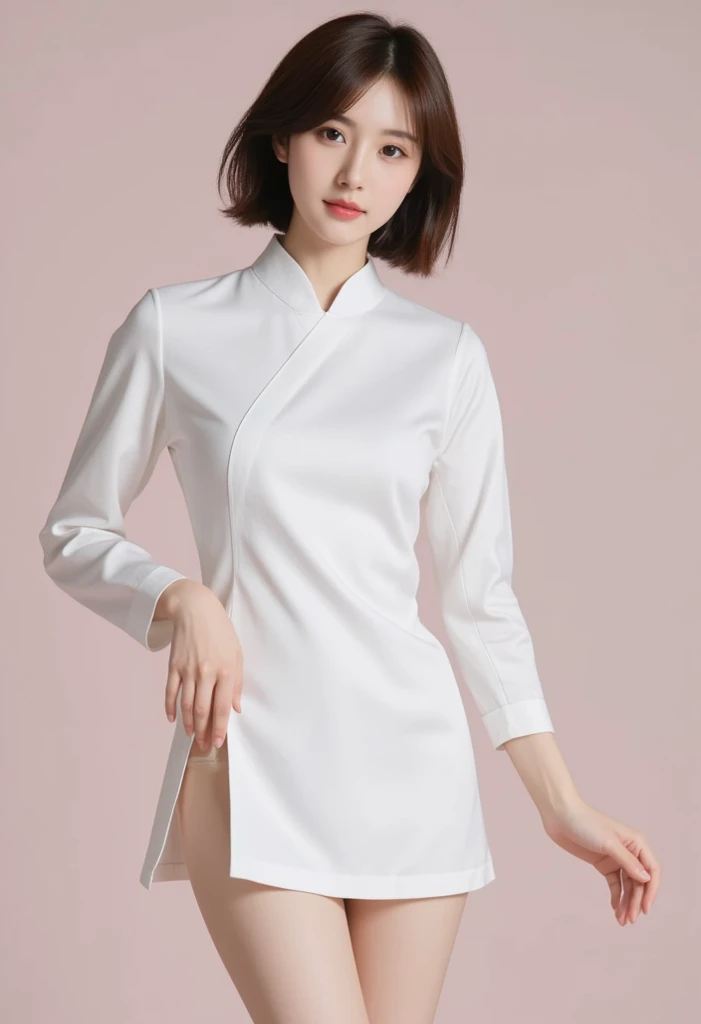 ((Late 30s)), ((Flat chest)), (Ao Dai), Japanese, Realistic