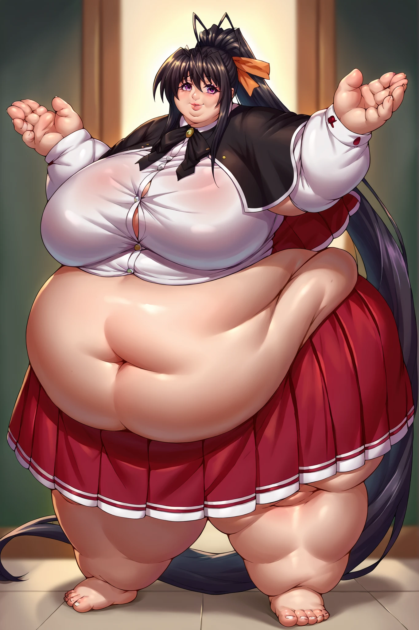 layered dress standing on one leg
pregnant ong skirt giganticbreasts