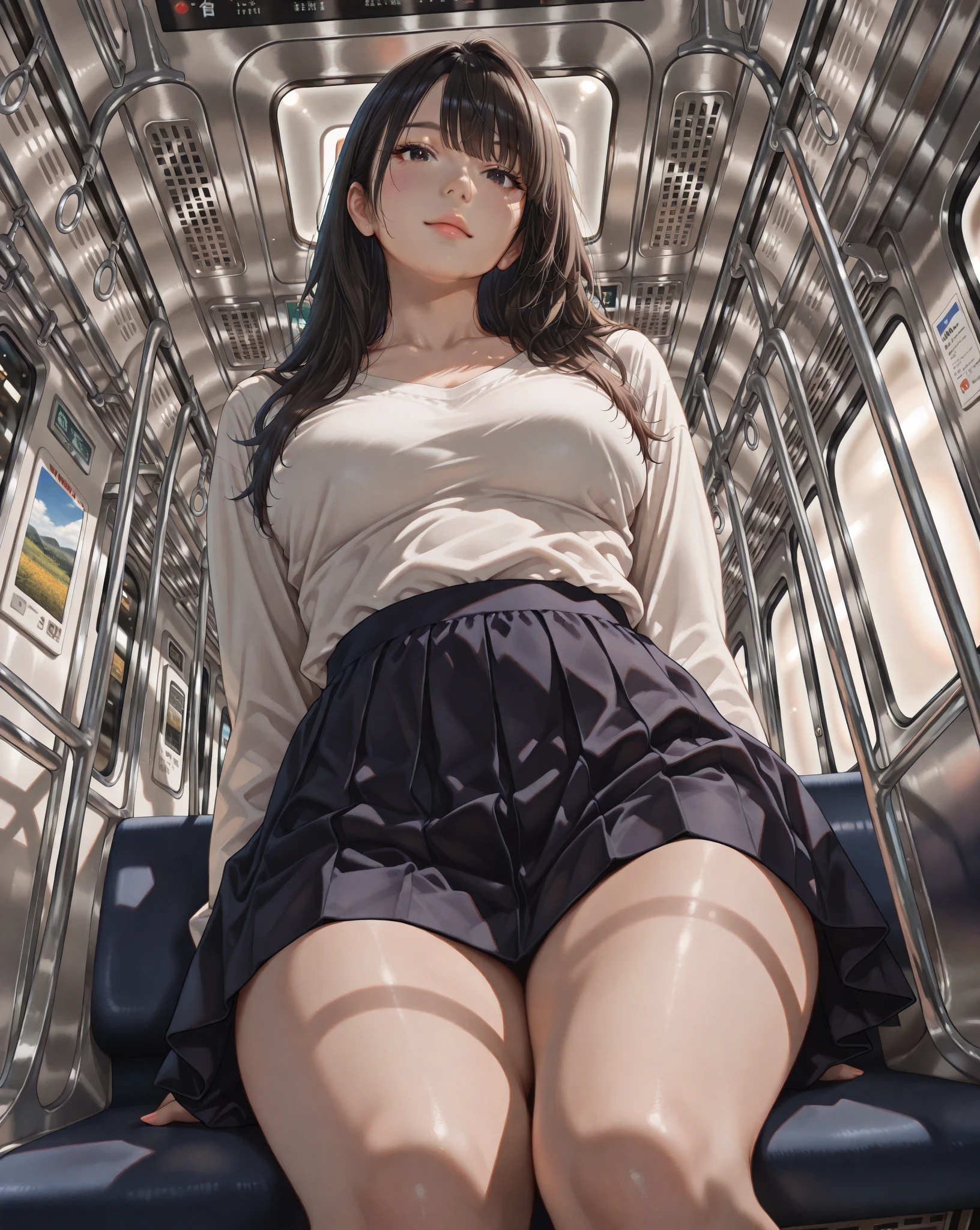 (nudity, explicit) High angle shot, thirty, (30) very sexy asian girls some beautiful, some cute, others ugly, all ages in the nude sitting and standing in all positions, many, many, sweaty, horney, girls toudhing each other, all over each other on a train, cute, hyper realistic nude lesbians, full body, greek feet, nice skin, glowing skin, nice thighs, glowing thigh, glowing legs,show beautiful greek barefeet