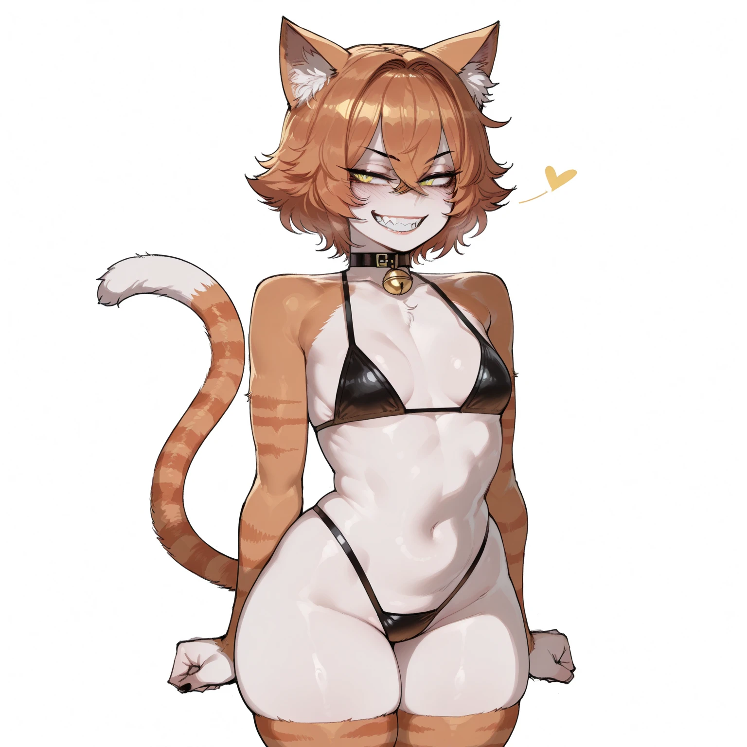 furred dragon, nardoragon_species, tan fur, khaki hair, (o ambos sean tan o khaki), girly, femboy, thick thighs, wide hips,(((seductive, Leather Skirt, Leather Sports Bra, Bare Shoulder, Bridal Gauntlets, Sleeves))),