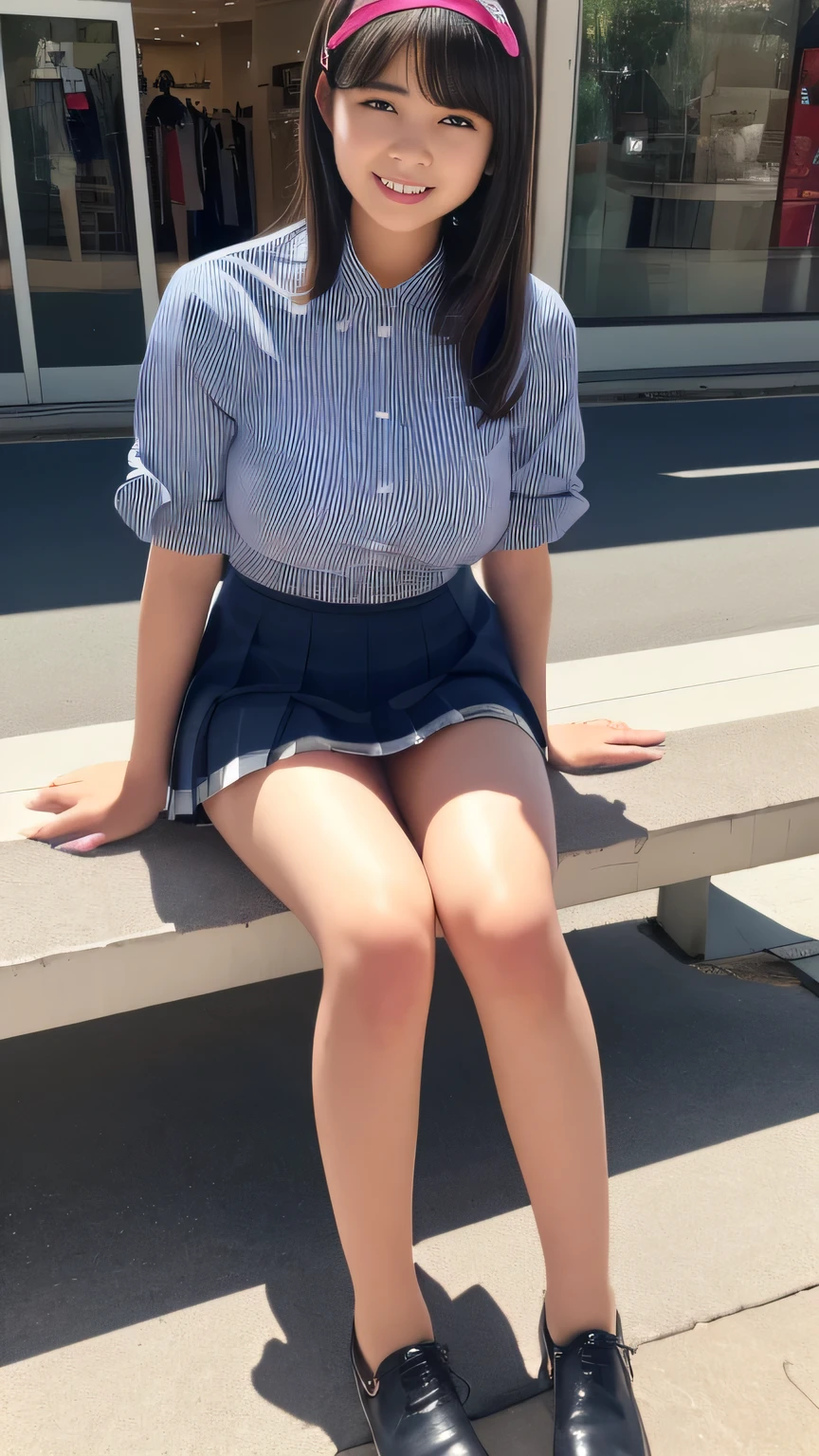 Highest quality, Realistic, In detail, High resolution, 8k wallpaper, Perfect dynamic composition, Beautiful attention to detail, Medium Hair, Too big and full breasts, Random sexy poses,Chest to chest、(T-Shirtini skirt)、(Huge breasts 1.2)、(Huge breasts 、Very large breasts、Huge breasts、Big Breasts)Laughter、Open your mouth、Resort scenery、23 years old、Small face(The most beautiful woman in the world、beauty)(Perfect limbs)、(Very good curves)()