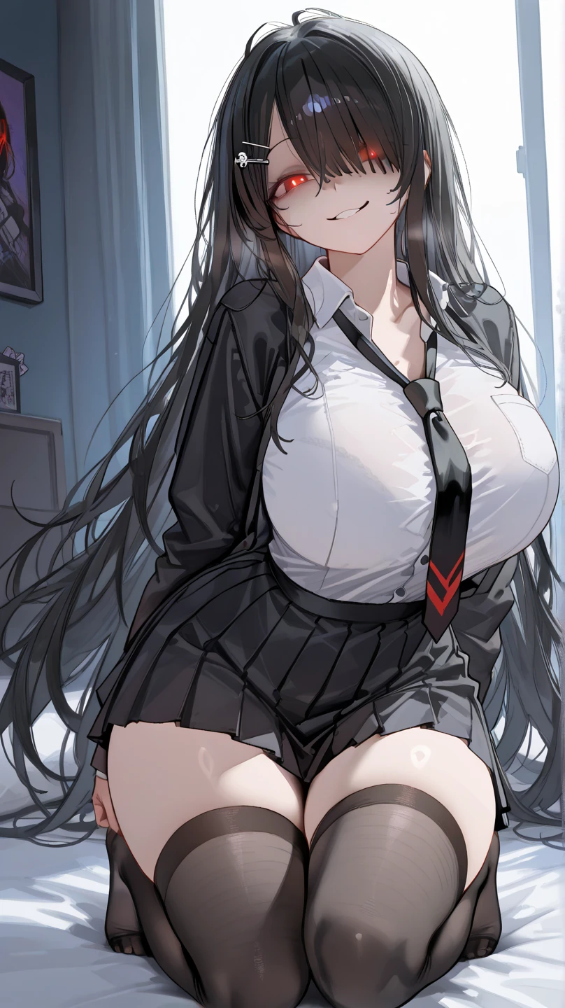 anime girl with black hair and white shirt posing for a picture, guweiz, attractive anime girl, made with anime painter studio, female anime character, smooth anime cg art, photorealistic anime girl render, anime visual of a cute girl, anime full body illustration, anime girl, seductive anime girl, an anime girl, young anime girl,((undressing collared shirt ,holding clothes,competitionswimsuit))