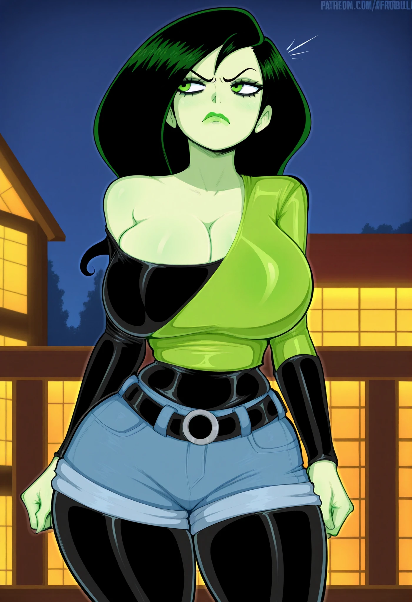 facing camera, ((best quality)), ((masterpiece)), (detailed), perfect face, perfect body, beautiful sexy girl, shego, lying down, legs spread open, long hair, big eyes, black eyeliner, firm tits, perky tits, small areolas, freckles, outdoors, shaved pussy, nude, naked, cum, cumshot, dripping cum, squirting, female orgasm, cumming, covered in cum, drenched in cum, skin tight suit, cameltoe, torn clothes