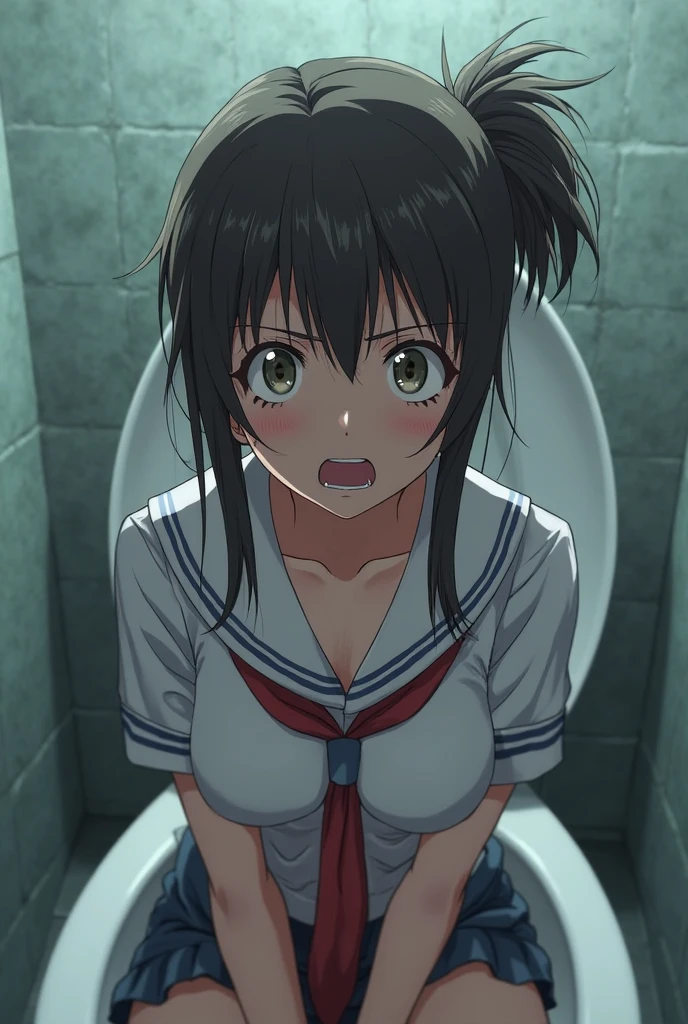 masutepiece, Best Quality, up looking_で_viewer, 1girl in, nagatoro、
(toilet:1.4),
(Yor, facial cum, Covered in a large amount of semen:1.3), (cum in :1.5), After SEX,
(NSFW, SEX),
(chain:1.1), (Bound:1.2), srestrained, (Chained:1.2), Arms up,
completly , , Navel, ,
ohwx, Rolling eyes, (Vulgarity:1.2), Ahegao, out of tongue, blush, Open mouth, sweat drop, Saliva, Sweat, Drooling, Smile,
NSFW, (sitting on, Spread legs:1.1), (m-legs:1.2),
Looking at Viewer,
look down from above,