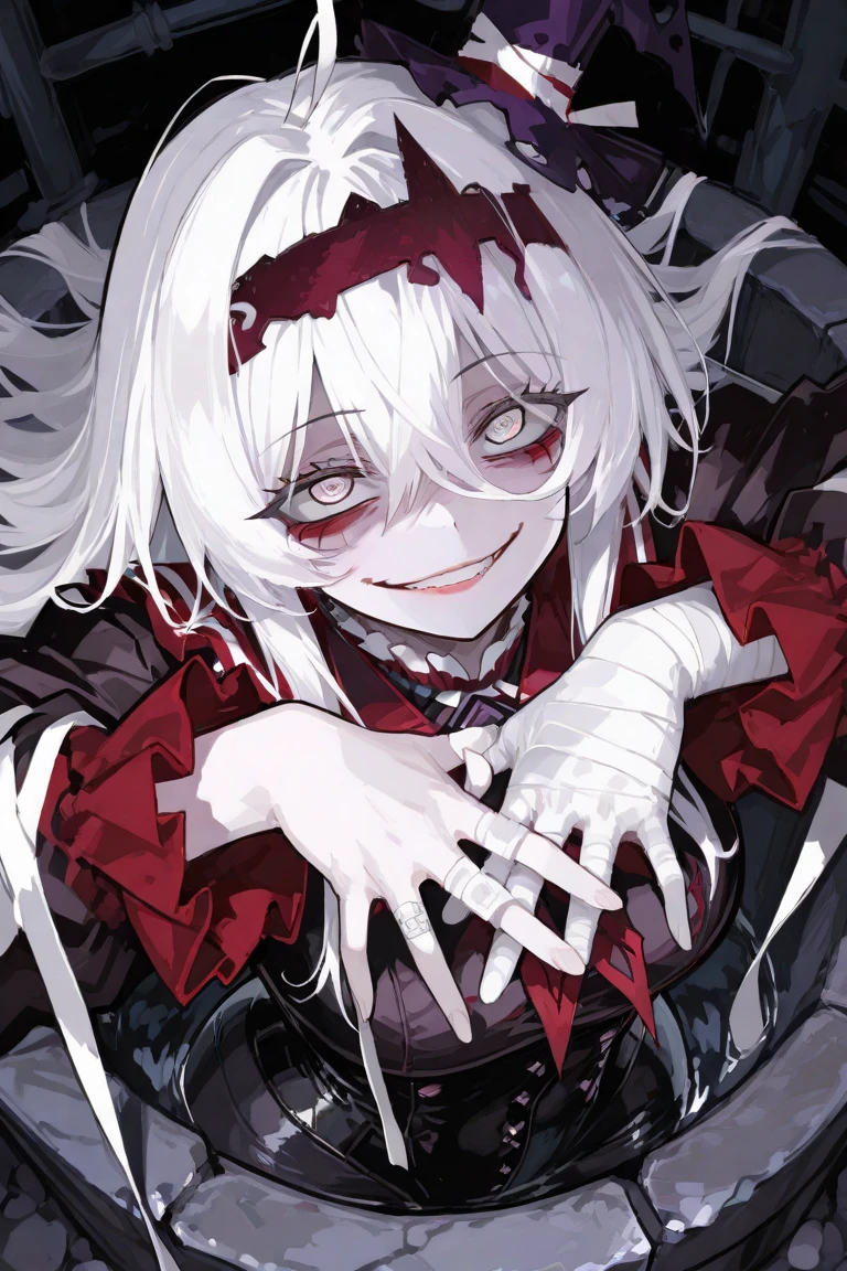 死んだ腐ったBloodに飢えた邪悪なzombie, Girl Venom, 黒い共bornborn物が付着している, Bloodまみれの, Evil look, Psychopathic, Torn clothes, Torn costume, sexy, reveal, Combat Stance, Very detailed, Vibrant appearance, Creative Action, Very detailed, Imaginative, Sensual, Voluntary, Small breasts, sexy, reveal, Highest quality, skinの質感, Intricate details, (Highest quality, masterpiece, 超High resolution), (8k wallpaper, High resolution, High resolution, born), (credibility: 1.4), (whole bodyショット), One girl, ((Anime Girls)),,(Bloodしぶき:1.6), ((Fantasy Witch Costume)), ((Flowing white hair)), ,(Bloodしぶき:1.6),Female curves, Large Breasts, Thick thighs, sexyな平らなお腹, 完璧なhand, 完璧なアニメのface, ((dark lolita dress)), Are standing, ((Wicked Smile)), ,(Bloodしぶき:1.6),In the Victorian city, gaslight, Steam circulates, Moonlight Illumination, night間照明, A sky filled with stars and galaxies,disaster々new devil horns,,(Bloodしぶき:1.6),アニメzombie魔女デザイン, ねじれた笑face、Bloodまみれの、頭からの出Blood、Bloodしぶき、,(Bloodしぶき:1.6),Crossbones, skull, Streetwear Design, Provector, Horror Style, Full Design, Huge breasts, Very detailed, Realistic, Dark fantasy, Gloomy atmosphere, Intricate details, Crazy Smile, 狂ったeye, A cute and luxurious hair band,(masterpiece:1.2, Highest quality), Scary atmosphere、Distorted facial expressions、Horror Art、Bloodの雨、Bloodを流す、Bloodしぶき,(Bloodしぶき:1.6),悪魔のeye、redいeye、scar、火scar、whole body、Torn hair of a woman dressed in slave clothing、（Long Hair）、（eyeにかかる長さの前髪）、Black Hair、（（（eyeの下のクマ）））、青白いskin、Feeling unwell、Pathological、邪悪な笑face、狂ったeye、（Grin）Dramatic makeup，Create mixed media art、,Horror 1 Girl, Open_mouth, , red_eye, Blood, Tilt_red_skin, Injury, Blood_in addition_face, Bandaged_arm, Blood_in addition_zombie, Blood_in addition_hand　, Open your eyelids wide, The trend is all, mouthを大きくOpen, mouthを開けてteethをむき出しにする,獣のような鋭いteeth, Wide lips, 非常に広いmouth, Vermilion cheeks, blonde, ,(Bloodしぶき:1.6),Princess Cut, Ribbon hair ornament, brooch, Otaku Room, Well-built body, Nice body, Ample breasts, Thick body,eyeを大きく開いて、Scary atmosphere、Distorted facial expressions、ねじれた笑face、Bloodまみれの、頭からの出Blood、Bloodしぶき、whole body、,(Bloodしぶき:1.6),Long Hair、Long bangs、Well-built,Broad shoulders,I focus,(face),Messy Hair,いeye,(光るeye),red信号,笑face,big 笑face,teeth,psycho 笑face,gesugao,Dark city background,darkness,night,(close),良いeye, 良いteeth,サディスティックな笑face,,all,光沢のあるskin,詳細なface,Beautiful body,　mouthからの白い息　Luxurious lace long gloves