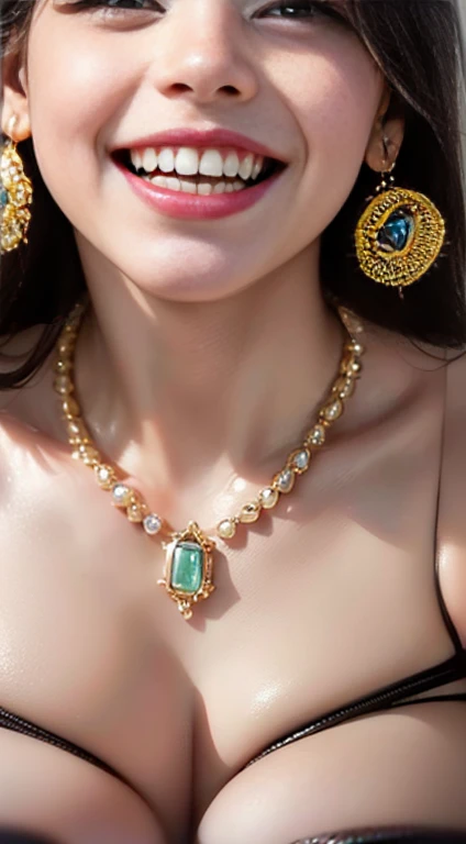 extreme close up photo of most beautiful kiara, sexy figure, awesome breasts, selfie with Eiffel tower, pretty banded pigtails, amazing necklace, beautiful white dress, 4K, HD