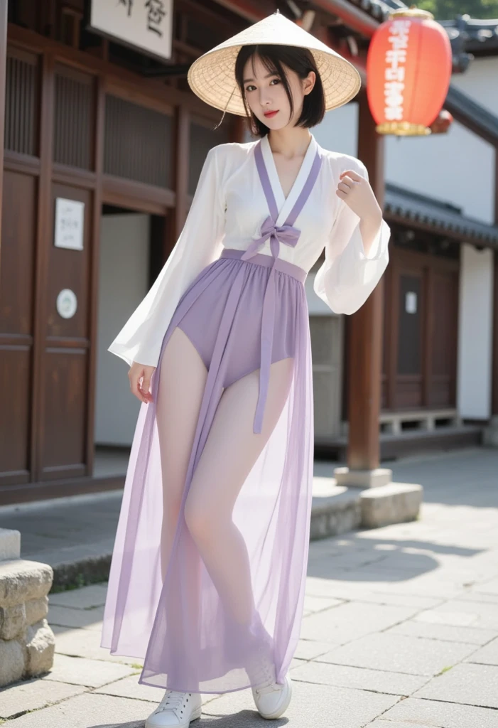 cute woman、cute face、cute smile、10 years old 、full body shot、80mm、well-shaped chest、lazy smile、Bright kimono、garden、Squirting、cherry blossoms、Because I'm slender、Beautiful and slim legs、clear white skin、