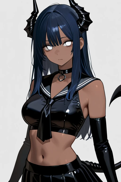 masterpiece, best quality 1girl, solo, beautiful , bangs, black hair, very long hair, hime cut, blue eyes, deep blush, grin, limbs cut off, no legs, no arms, blood, pee, black dog collar, black playboy bunny outfit,  looking at viewer, strip club background