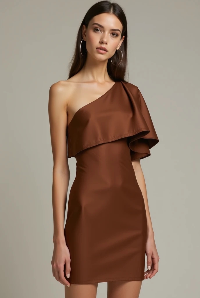 fotografia de moda corpo inteiro, corpo inteiro, gorgeous androgynous, indigenous androgino PIJAO Colombia, cabelos longos e lisos, Slightly elongated head, head modification, em um vestido Streetwear, streetwear, vestido midi com 3 pregas na frente mangas nos ombros e gola tipo V, amarelo ouro, yellow gold and burgundy, yellow gold and burgundy streetwear dress of the brand "TA", "TA" streetwear// SENÁRIO: emergindo de uma lagoa, ao fundo o "Nevado del Tolima" Colombia, Pico nevado, Parecendo legal, iconic, destacado, but relatable. hiper-realismo, Foto realista, Apenas fotografia, Sem escrever.