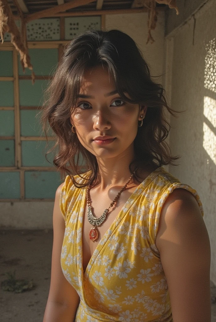(Ultra-realistic), (figure), (High resolution), (8K), (Very detailed), (Best figure), (Beautiful attention to detail), (Highest quality), (Super detailed), (masterpiece), (wallpaper), (Detailed face), garden, Upper body close-up, Underarm, thick, short hair,Inner Color,alone,Girl in simple white tank top, Sweaty, Japanese, big , (Camel Toe)