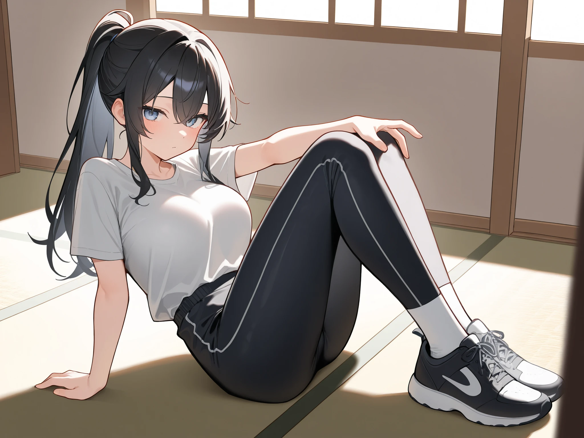 tifa,tiny-bra,tight yoga suit,white socks