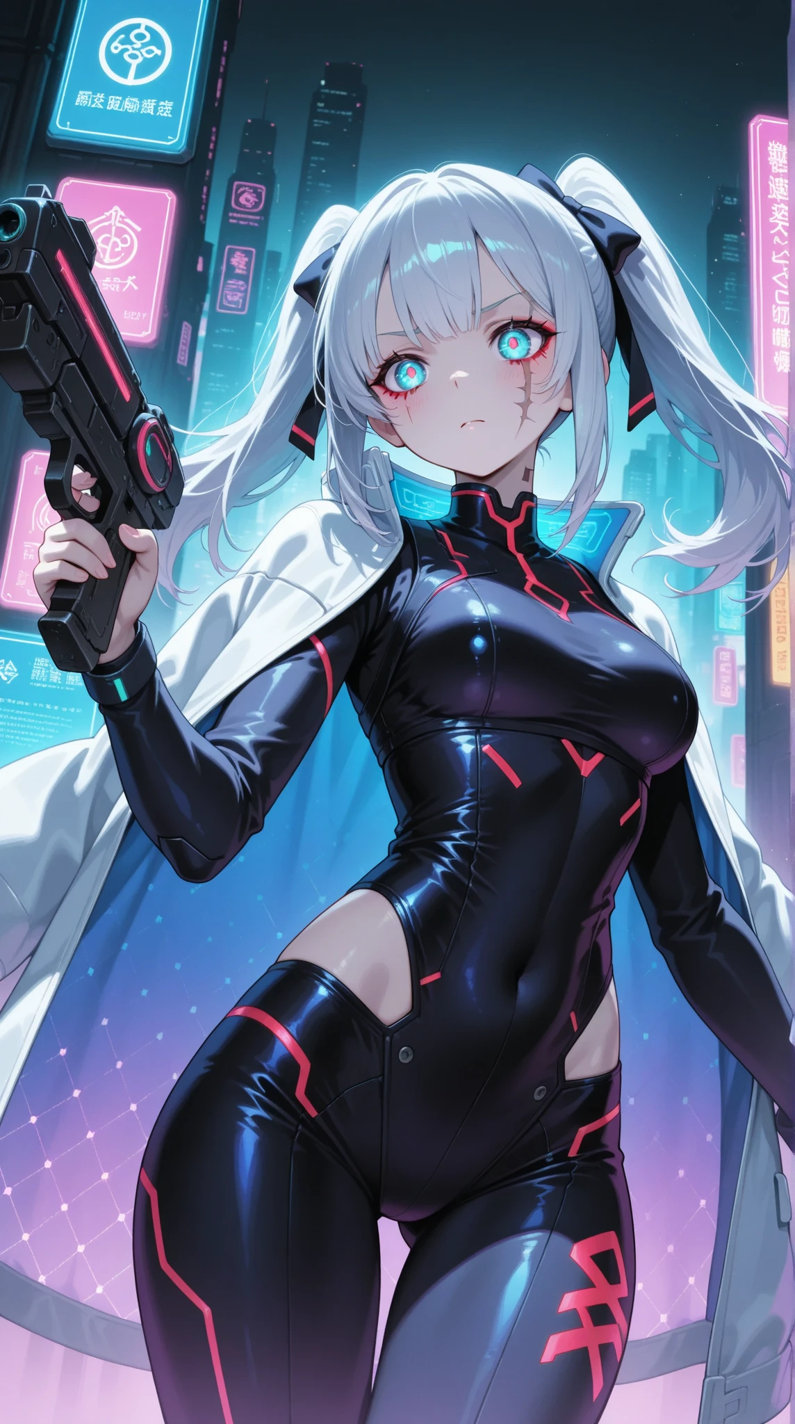 girl　cyborg　slender　body suit