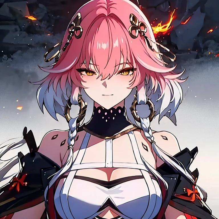 最high quality、best image quality、masterpiece、teenage girl((18-year-old、 By becoming、vest bust、medium bust,wide open breast tea、black eye, pink hAria、twin tails、thin,highest valley、red mechanic dress、Holding a big sword、Glowing red wings,Aria、splatters、fighting pose)),high quality、beautiful art、background((outer space、battlefield、splattersing beams、military base))瓦礫がsplatters、Depth of written boundary、movie、visual art、perfect art、8K,genuine