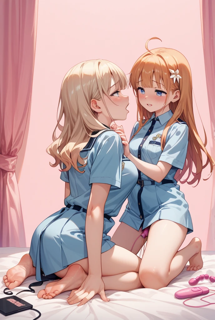 score_9, score_8_up, score_7_up, score_6_up, source_anime, highest quality, masterpiece, 1boy and 2girl , group sex, anal sex ,Blowjob, handjob, A beautiful boy with long hair is being gang-raped by two futanari girls, (boy, medium hair, black jacket, white shirt, black pants, flat chest), (girl, futanari, skirt, medium breast), the futanari girl's penis is inserted into the boy's anus, the futanari girl's penis is inserted into the boy's mouth, School Swimsuit, School swimming pool