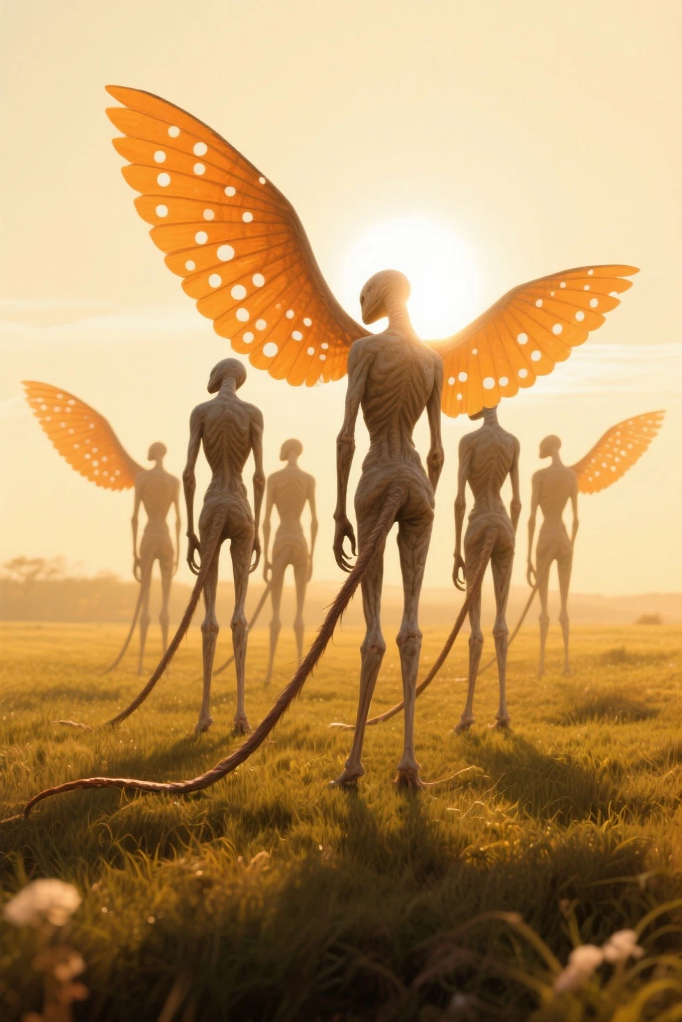 Women have only the head and intestines, and the men use a basket to make wings. Take a pestle and make it into a tail. They are fighting in the air.

