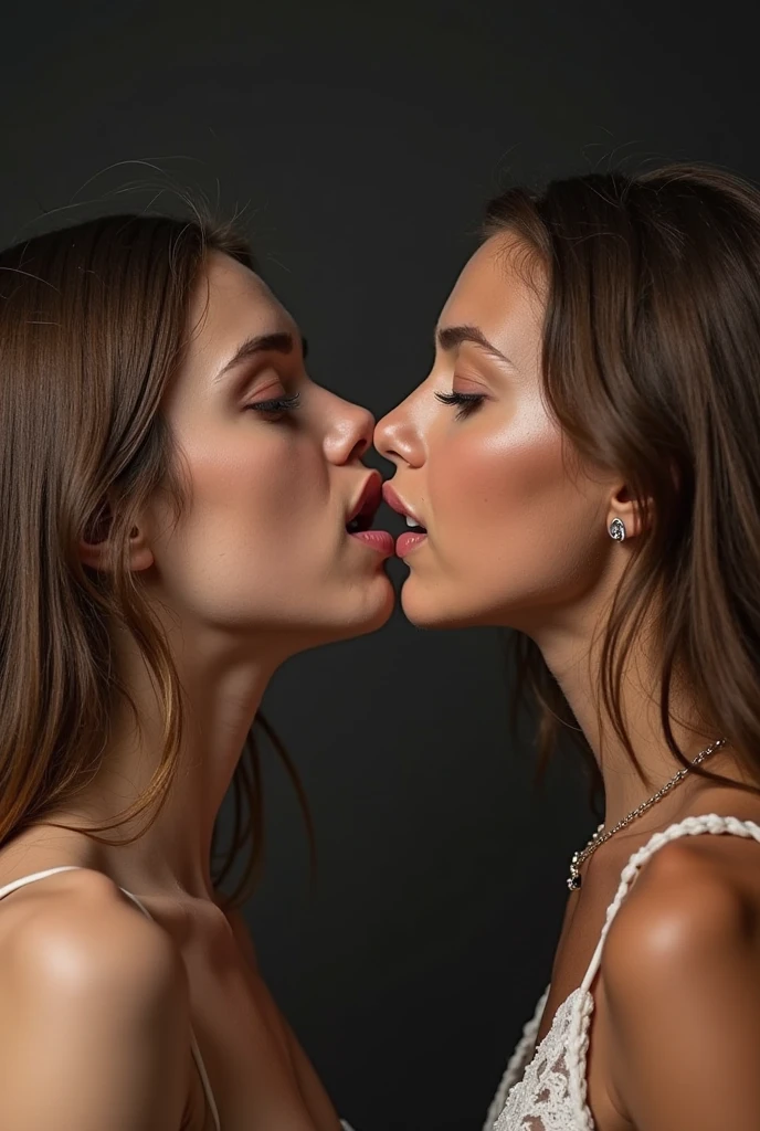 woman sucking another woman's tits
