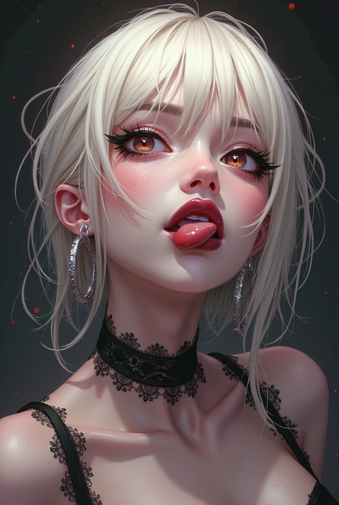 (((((((ink painting,monochromatic world, using only shades of black, white, and gray,Dark Style, grim,pubic tattoo,))))))(((sweater,cleavage dress,BDSM,))) (((saliva,tongue from mouth,blush:1.7,baggy cuffs,off shoulders))),(zentangle:1.1), (geometric:1.1), ((1girl,under-aged,amazing,sharp focus,seductive girl,solo,from above:1.2))(Masterpiece,Best quality, offcial art, Beautiful and aesthetic:1.2),((Ultra-high resolution,Golden ratio,)) (16K),((upper upper shot,close of face:1.2,focus on face:1.2,Female dream demon,sagging breasts,gigantic breasts)),(Physically-based rendering),Sharp focus, (((highdetailskin,))),Intricately detailed clothing,Delicate pupils,heart pupils,crimson pupils,Danfeng Eye,((((detailed hair|middle hair|steep bangs|Long bold side bangs|top bow|ahoge)))),slender,(masterpiece sidelighting),(The sheen),(beautiful hair,beautiful eyes,)((unbelievable Ridiculous quality,blur background,)),((extremely_Detailed_eyes_and_face)),Movie girl,(Dynamic configuration: 1.2),Brilliant,Glossy, (Photorealistic), ((hairpin)), two-sided fabric,disheveled hair,Ultra-precise depiction, Ultra-detailed depiction, Vampire Fangs, white hair, devil horns