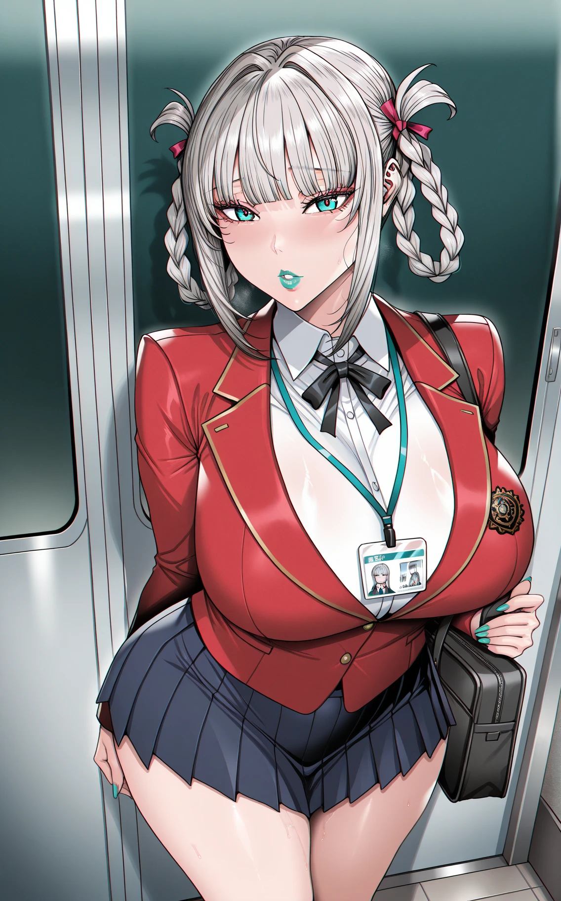 Isuzu Sento、highest quality、Highest quality、Huge super 、Cleavage、A fawning expression、high school girl、Molester、train、sexual behavior、sex