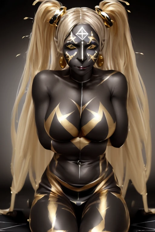 ((( melhor qualidade ))), ((( obra prima ))), ((( absurdos ))), ((( corpo inteiro))), muscular woman and beautiful warrior Barbara wielding, roupa preta e vermelha com metal, Conan or barbarian style, estilo Simon Bisley para uma capa da revista Heavy Metal, (( Tiny thong made of black animal skin )), (((pele))), (( seios grandes semi cobertos por pele de urso animal negro )), decote generoso, colar de ossos e dentes, brinco de ossos, fantastical setting, ((( corpo inteiro ))), ((( flowing white hair with black locks ))), (((corpo inteiro))), tattoos covering the arms