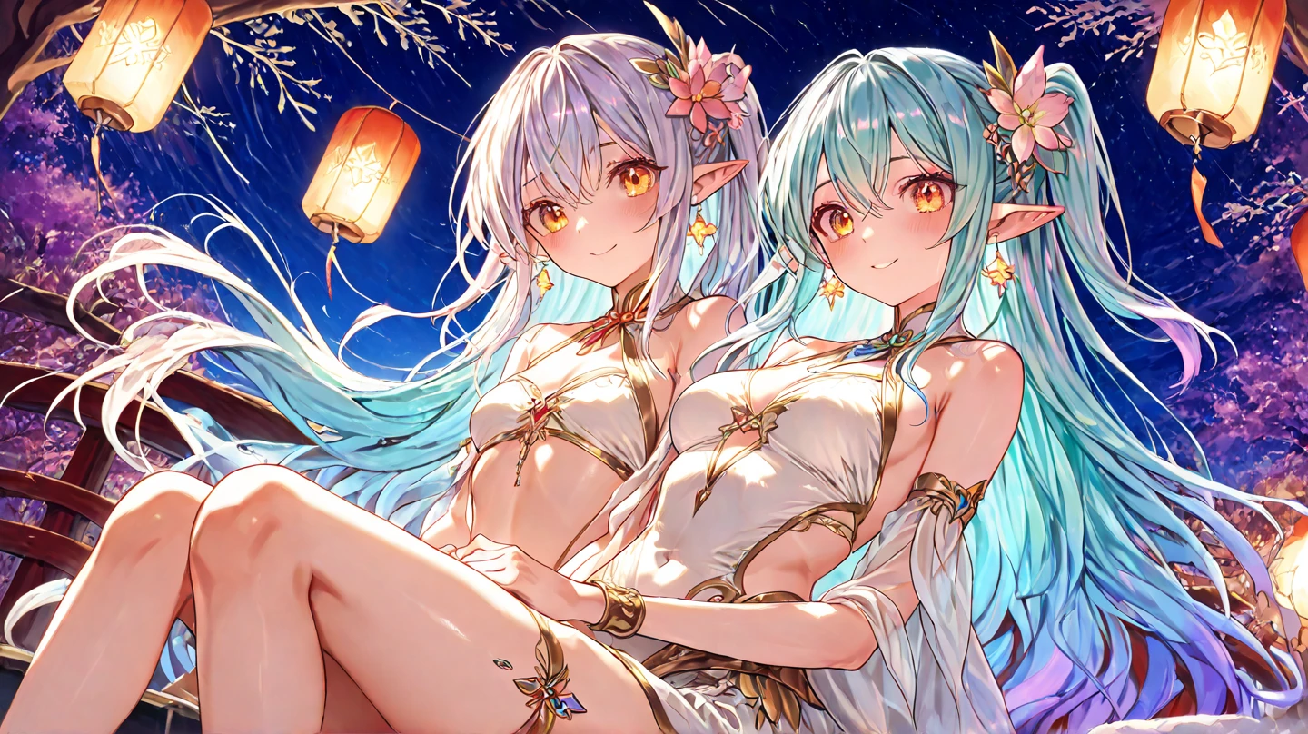 BREAK Perfect Anatomy、(High resolution:1.2)、Incredible illustrations、(Cute illustrations:1.2)、(Beautiful background)1gial(elf(multicolored hair,wavy long hair)(cockslut)(blazer,スカート,シルクショーツ),(a girl, height 1.5meters, 40kg),,17-year-old,flat chest) half undress ,