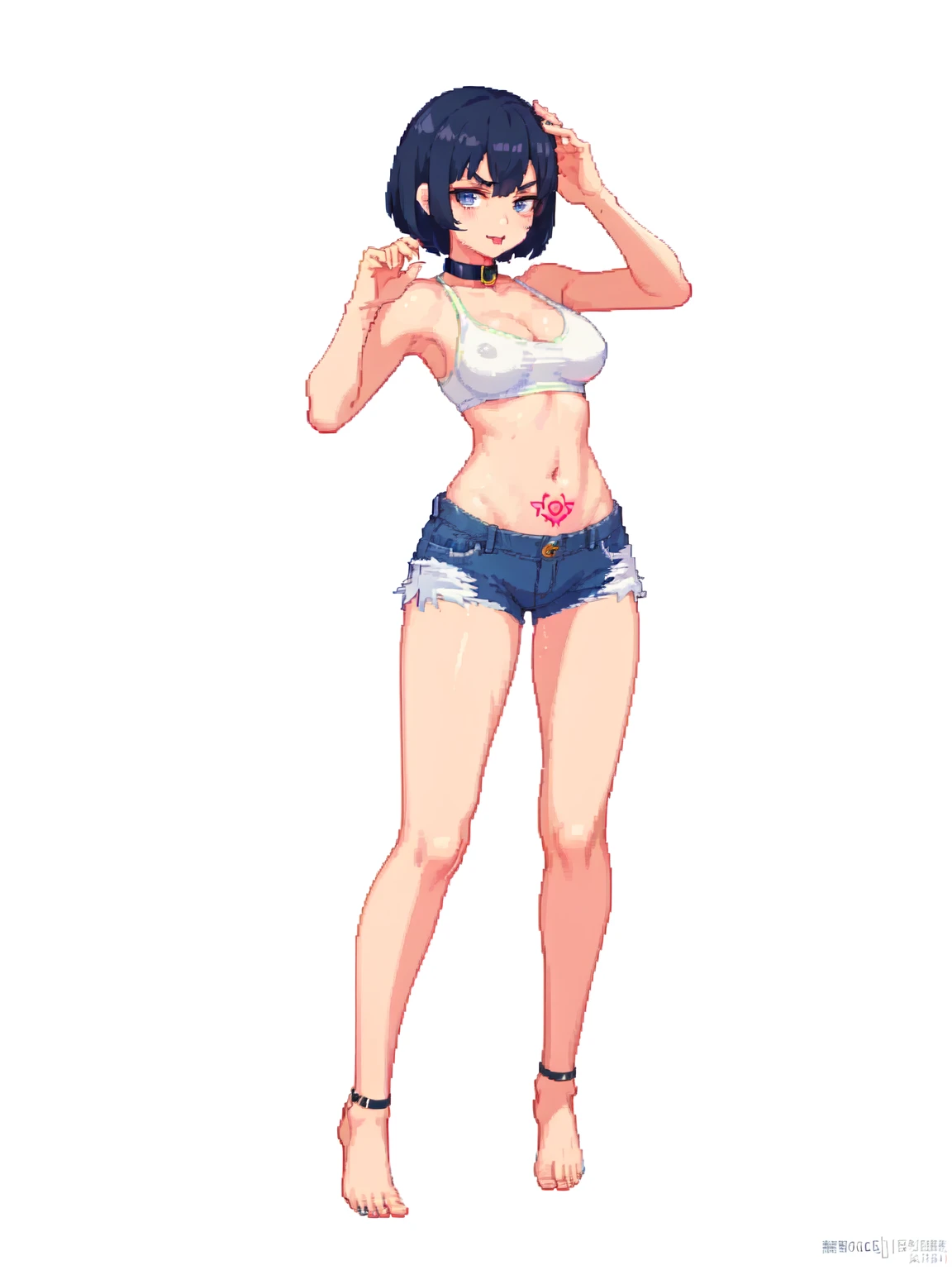 clear,Married Woman,mother,whole body,Character portrait,semi-long,Short Bob,slender,Slender,naked,nude,pants,underwear,全naked,skin,tits,skin露出,Black Hair,Small breasts,Small breasts,Hair tied up,Tying up
