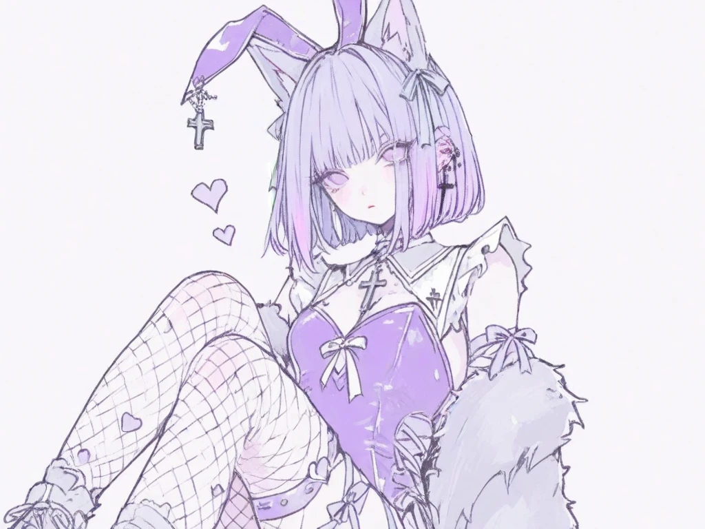 (((Animals,white monster, An illustration, ))), (fox mask, Sad face, fox head, wolf carcass, owl back wing, tail snake, four legs), Standing picture