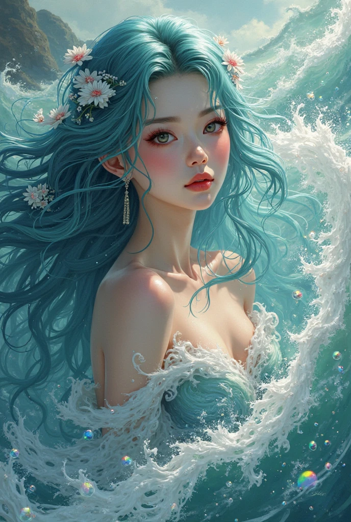 (level difference: 1.8),(Paint colliding and splashing on canvas),(depth of field),Cute creature,elegant, strong between boho and modern. With many colors and no defined . (liquid paint rainbow hair:1.1) made of paint and defies gravity, thick flow, (splashes of paint: 1.3), liquid state, beautiful, masterpiece, detailed background, high quality model, ethereal background, abstract beauty, explosive volume, oil painting, heavy brushstrokes, romantic lighting, sub-surface Scattering, lens 135mm, f1.8, brightness, 8k, high resolution, dreamy, ray tracing, hdr, divine rays,