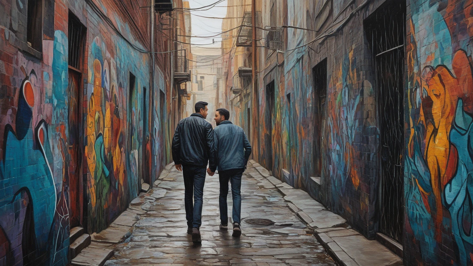 A naked girl fucking in an alley with a homeless man
