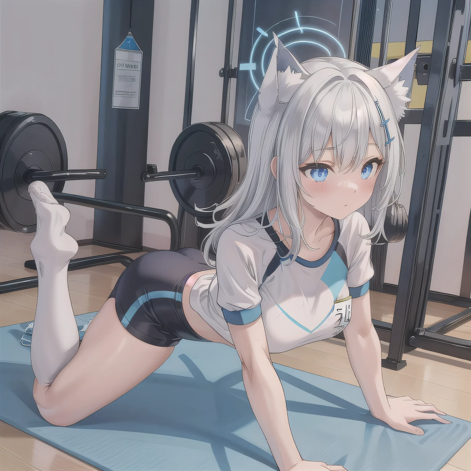 score_9, score_8_up, score_7_up, score_6_up, score_5_up, score_4_up, source_anime, screenshots,
shiroko-gym, shiroko \(blue archive\),blue eyes,grey hair,hairclip,animal ears,Halation,track jacket,buruma,white socks,sneakers,
Erotic Pussy Big Breasts Masturbation