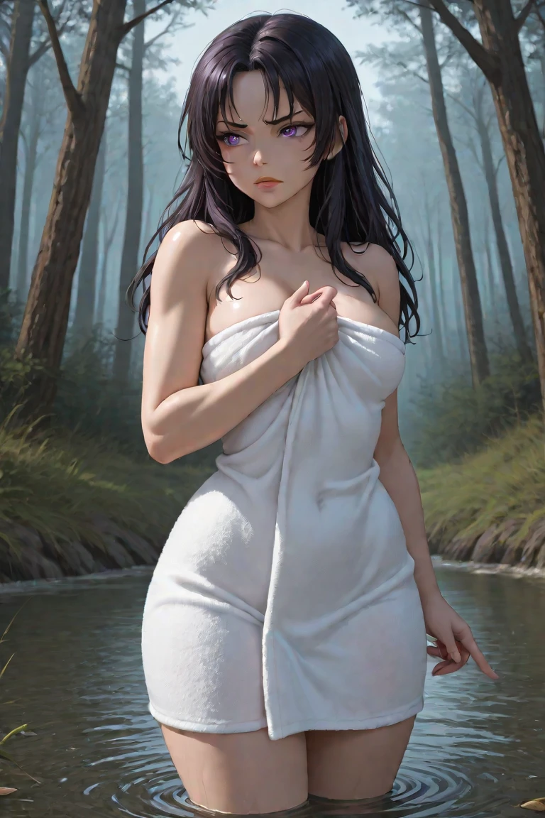 ((Waterfall in a very dark forest)), ((Bathed in moonlight from behind:1)), ((Moonlit Falls))、((fullnude):1),((Beautiful naked woman waist-deep in a pool at the base of a Japanese waterfall))),((beautiful woman standing in the middle of the pond:1)),((Beautiful naked woman in a beautiful pool at the foot of a waterfall)), ((Sharp bewitching eyes))、((Obscene atmosphere))、pale skin、(Nipple bumps:1), (((1 girl in:1))), ((pale skin))、Melancholy beautiful face、Beautiful expression、Sexy face、Nipple bumps, (((Lower breast)))、(((Beautiful breasts ))), Beautiful 、Super fine face、Delicat eyes、(Double eyelids)、 (((1 Japan Woman:1)))、 Beautie, 20yr old,