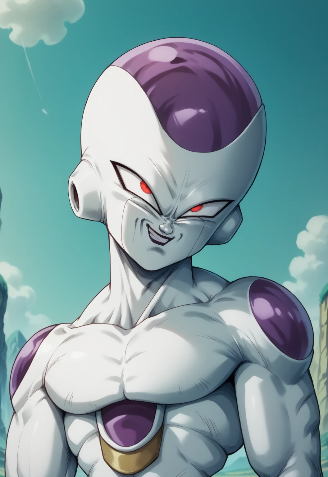 Frieza（Dragon Ball）A ferocious smile in the flames