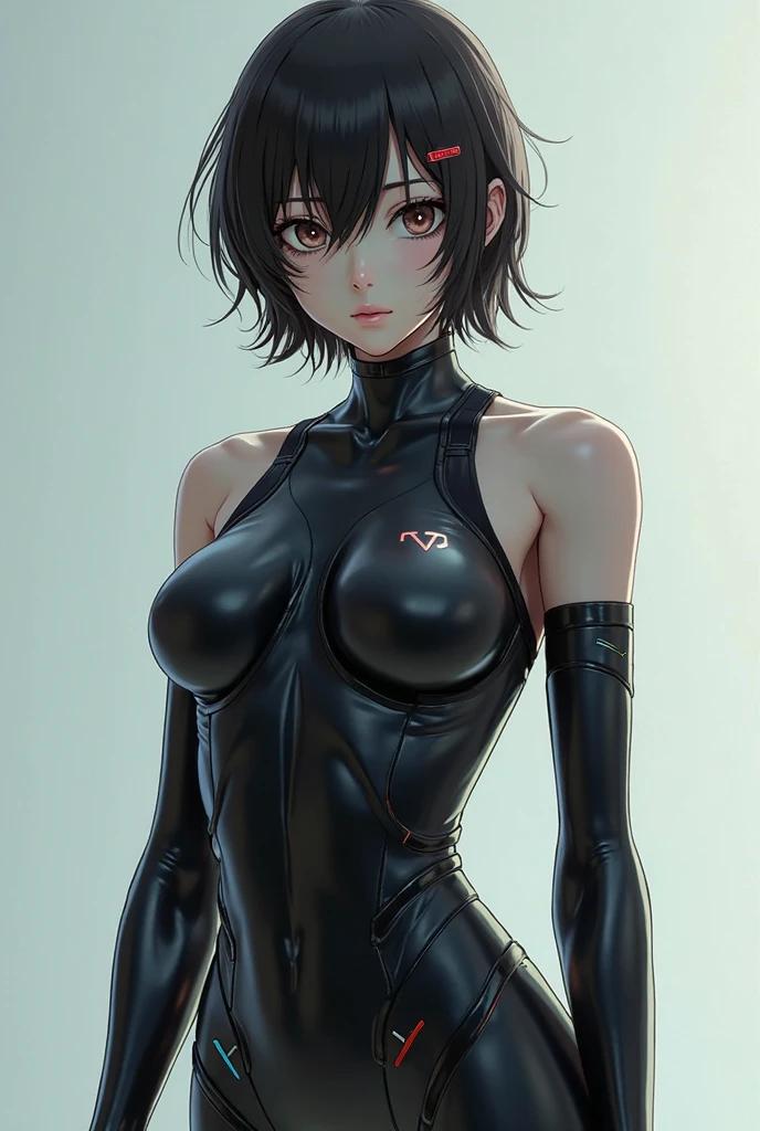 ((8k wallpaper of extremely detailed CG unit, masterpiece, hight resolution, top-quality)), ((Beautiful woman with dark hair, Model-like posture, Write, Street fashi, ((extra detailed face, Highly detailed black eyes, extra detailed body, Top quality real texture skins)), (Short Bob Cut Hair, white-skinned:1.2, Exposed belly), (colorfully painted wall), hyper realisitic, digitial painting,naked、Completely naked