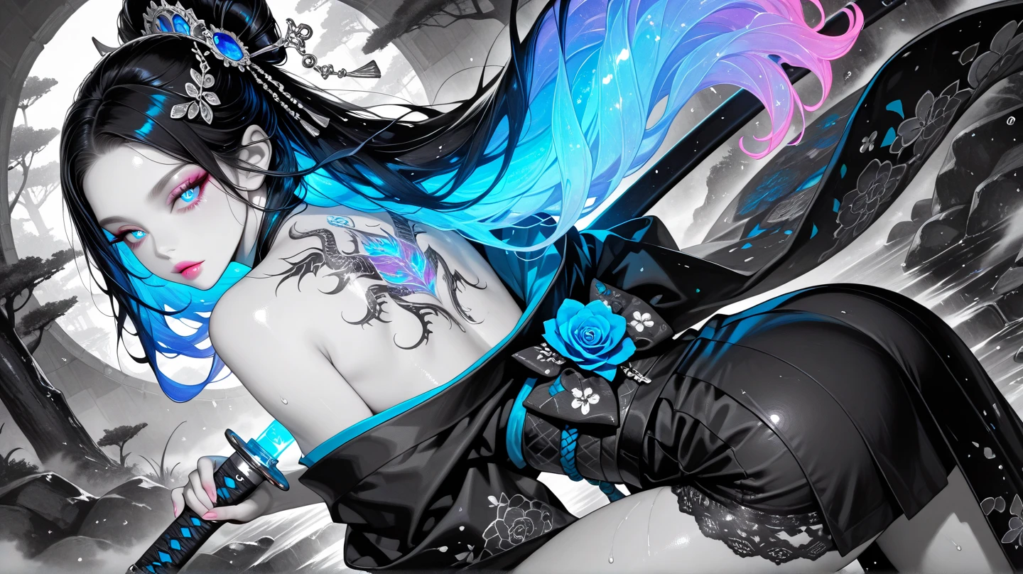 (masterpiece, top quality, best quality, official art, beautiful and aesthetic:1.2), (1girl), extreme detailed,(fractal art:1.3),colorful,highest detailed