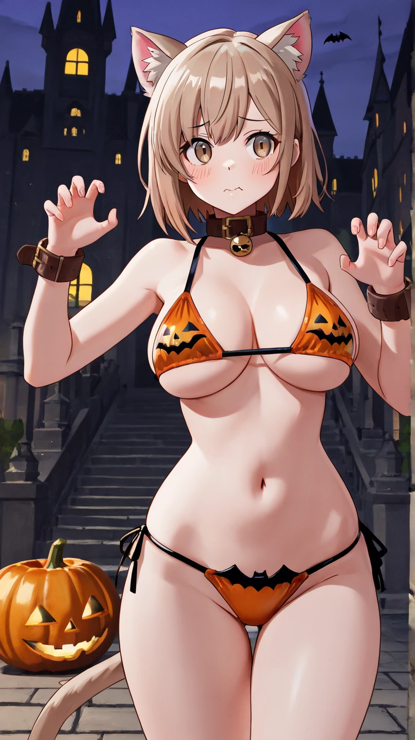 1 woman, alone, 8K, masterpiece, (The shirt will be tight around the chest...............:1.5), Masterpiece, 8ก, (big breasts:1.5), Cute face, smile a little, look at the audience., (hairy:1.8), (nipple:1.6), , blue panties, Show some shirts.. ,
