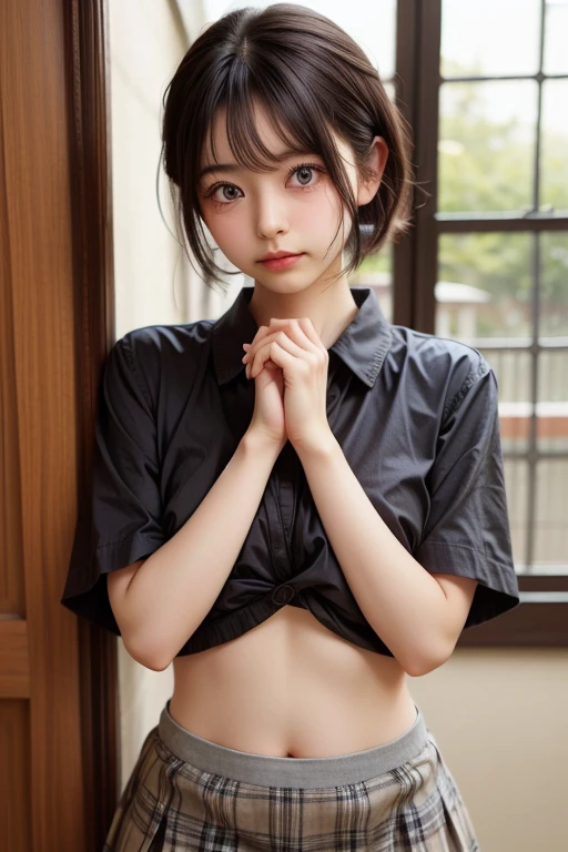 (((Beautiful girl small breasts))),Cyberpunk Red Green Background、(((Upper body naked))),smile,(((Small body))),(((Cute little sister))),１０age、Young、Elementary school girl、Round face,Big eyes, Round eyes、No makeup、Sweaty,(((Nipple details)))、(((Nipple details)))