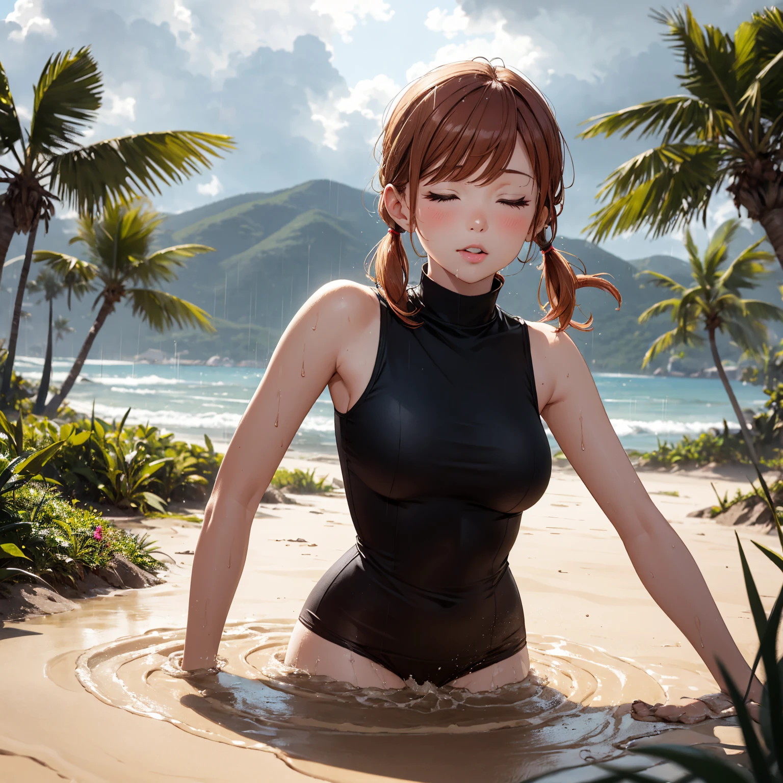 Girl in swimsuit