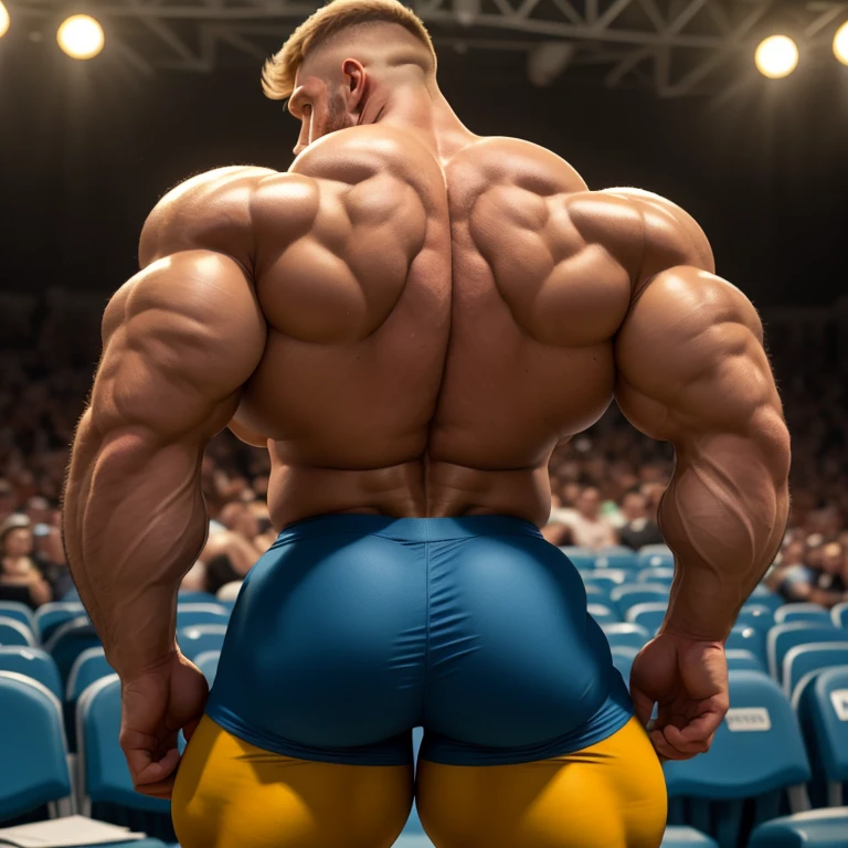 Full body picture, side view, two very big strong bodybuilder college guys, handsome bulky young guy, very strong legs and arms, wide shoulders, blond hair with short taper haircut, very big large long , one a meter taller than the other one, having sex on the bed, the tall one fucking the short one ass