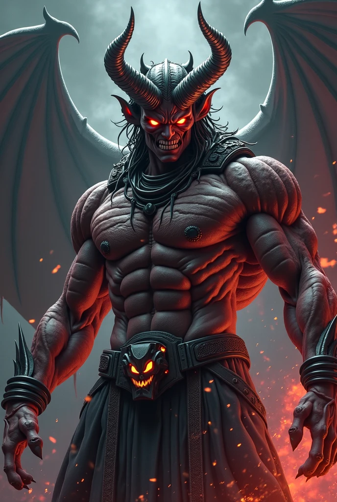 Generates the image of a demon man