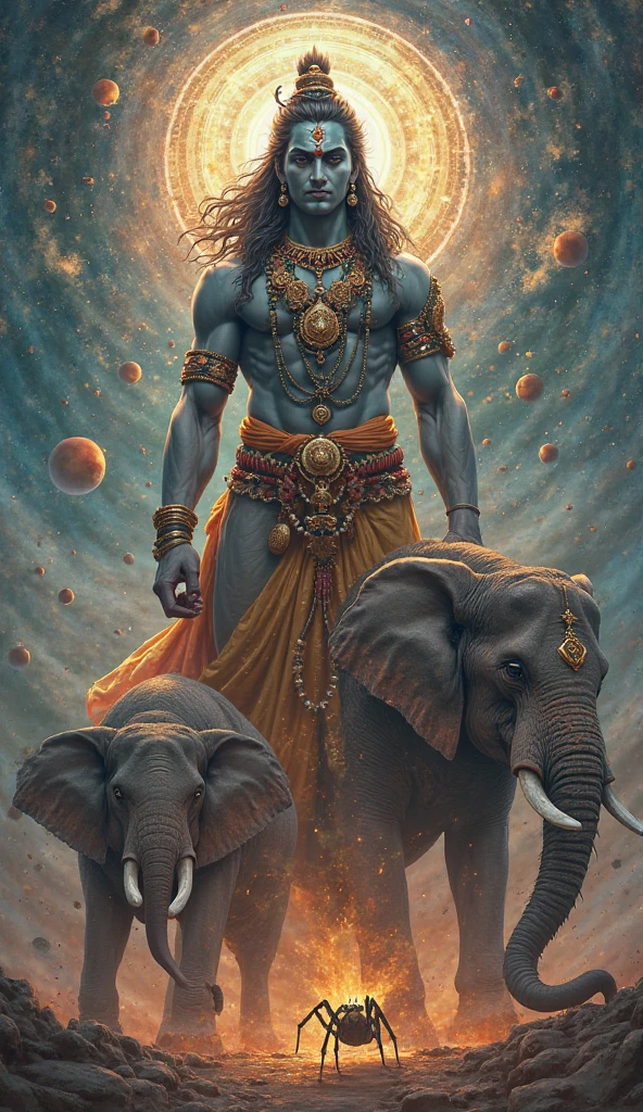 The real lord hanuman bring the boy on sky and he save to the devil this time is evening