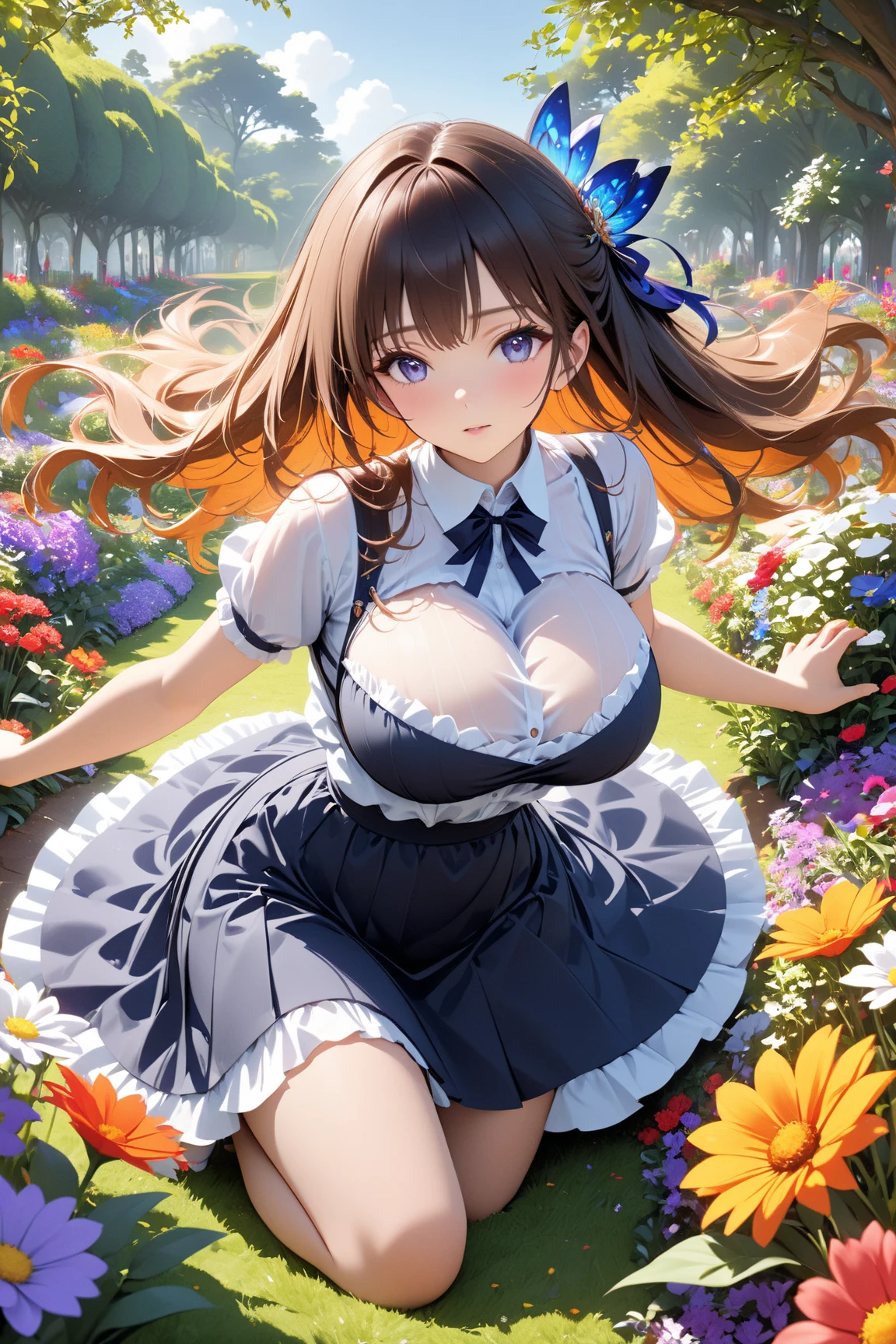 {{{{{16k,Ultra High-resolution realistic romantic Leaked photos of a bare neat virgin girl with her own swaying huge tits as pretty as a actress with white ribbons, She's in sunny glass field, she is so ashamed, so embarrassed, so humiliated, The way she embarrassed herself is adorable, The more shy she is, the smaller and cuter her face becomes}}}}},{{Extremely detailed}},{{{{{dye her cheeks flush and integrated her face pretty small, thick lips, Enchanting thick gross idol's Lips}}}}},{{{{{the best glossy bang neat long, voluminous hair}}}}},{{{{{the more her bodyline and transform into a pretty girl, her bare bodyline and weist are more and more curvier and softly, Injecting her with hormones to make her body, eyes, hair, body lines neat, Her waist so thin that it could not support her  and fell back, All her shame turns to purity, and as she moans with a neat look on her face}}}}},{{{{{The more shy she gets, the more her tits droop and the droopier they get, and that's even more embarrassing}}}}},{{{{{She's given hormones that make her even more embarrassed, so embarrassed that she cowered and unable to control the sexual voice that comes out on its own, couldn't even open her eyes, When she climaxes with a lewd voice unthinkable from her usual purity, she turns into a masturbator, but even her masturbation is pure and she masturbates cutely, but her tits are out of shape, turn into her bad shape tits, Blessed tits that have grown disproportionately large for their age}}}}}