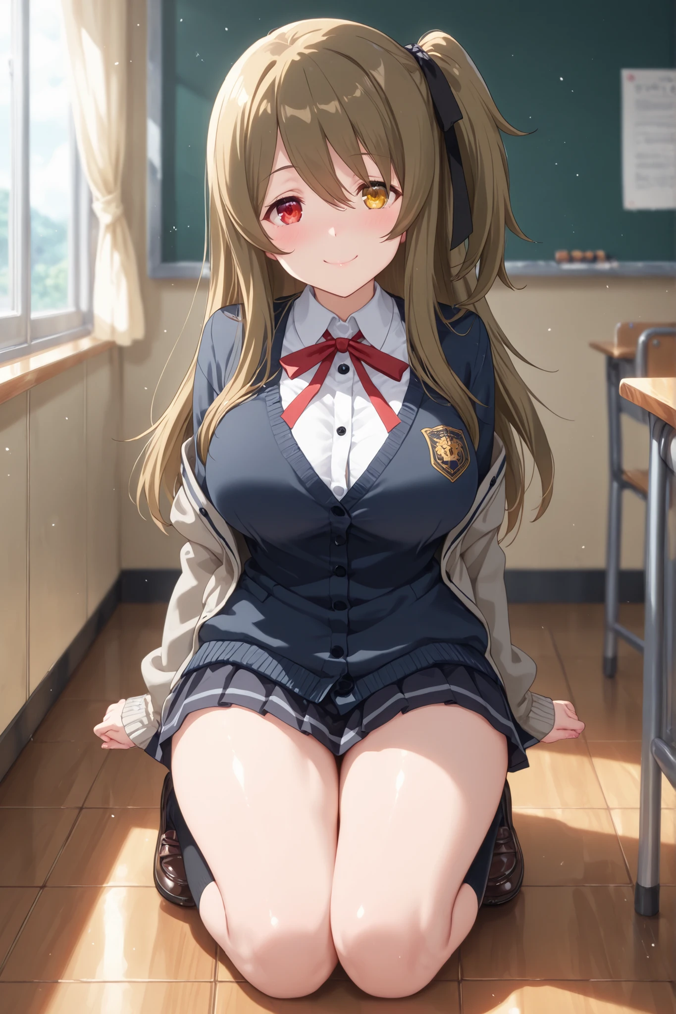 ((Vulgarity:1.37,NSFW:1.46)),masterpiece ,Highest quality , High resolution , (One Girl Solo:1.38) , (Asuna , Brown Hair , Braiding , Brown eyes , Long Hair) , (Cleavage:1.2) , (Mid-chest:1.28) , ( Wearing a mini skirt , uniform , Bow) , (Cleavage:1.15) , (Large Breasts:1.1) , (Face view , Front view , from the front , View ) , (indoor , In the classroom , Windows , table) , (Put your arms behind your back , Put your hands behind your back) , (Standing in the sea , Thighs ) , ( smile , Open your mouth , Blush all over face , shy ),Show off your underwear,Lift up your skirt,Sit on a desk and spread your legs,Shift the crotch,((Anal Sex)),Anal sexual assault