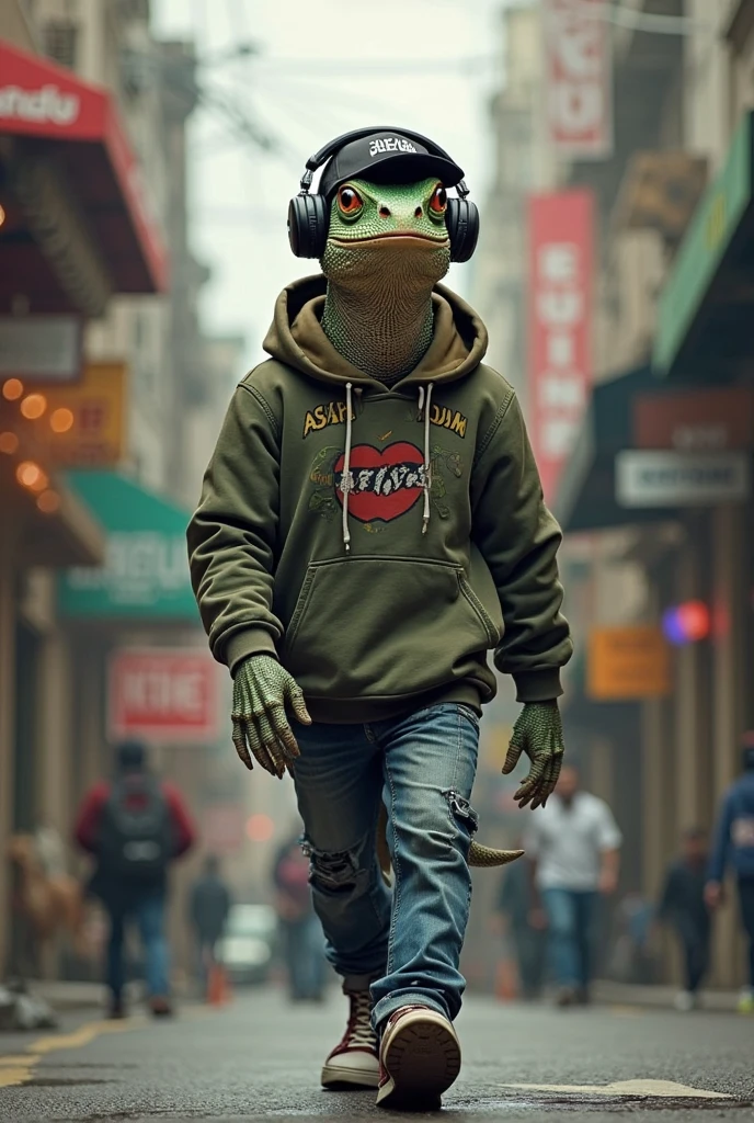 An image that is easy to draw of a frog who is a 2024 youth who smokes, drinks alcohol, uses drugs, and has suicidal thoughts. The person should be a human frog.